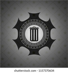 trash can icon inside dark badge or emblem