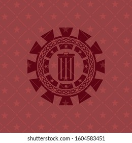 trash can icon inside red icon or emblem
