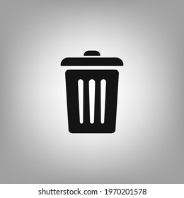 Trash can icon for the interface of applications, games.