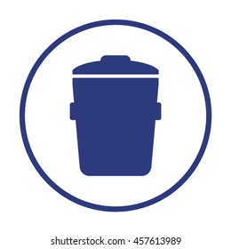 Trash can    icon,  isolated. Flat  design.