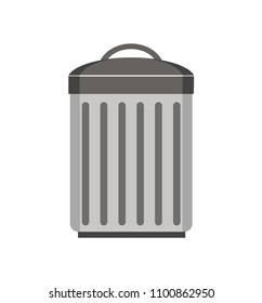trash can icon isolated on white background. vector illustration.