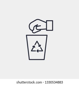 Trash can icon isolated on background. Recycle symbol modern, simple, vector, icon for website design, mobile app, ui. Vector Illustration
