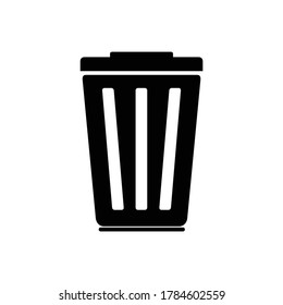 Trash can icon isolated on white background. Trash can icon design illustration. Trash can vector icon modern and simple flat symbol for web site, mobile, logo, app.