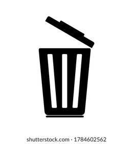 Trash can icon isolated on white background. Trash can icon design illustration. Trash can vector icon modern and simple flat symbol for web site, mobile, logo, app.