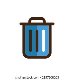 trash can icon isolated on white