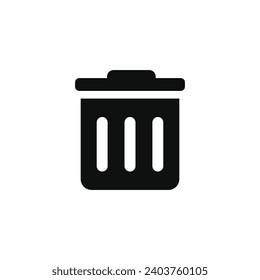 Trash can icon isolated on white background. Delete icon