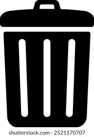 The trash can icon isolated on white background