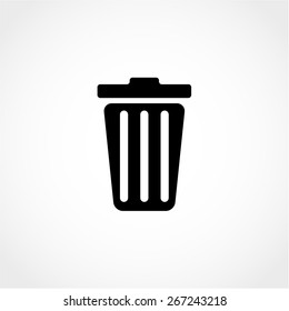 Trash can Icon Isolated on White Background