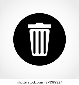 Trash can Icon Isolated on White Background