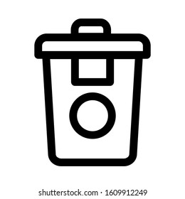 trash can icon isolated sign symbol vector illustration - high quality black style vector icons
