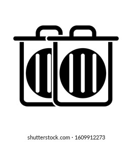 trash can icon isolated sign symbol vector illustration - high quality black style vector icons

