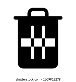 trash can icon isolated sign symbol vector illustration - high quality black style vector icons
