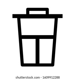 trash can icon isolated sign symbol vector illustration - high quality black style vector icons
