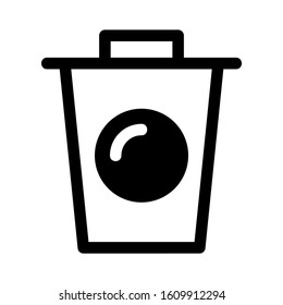 trash can icon isolated sign symbol vector illustration - high quality black style vector icons
