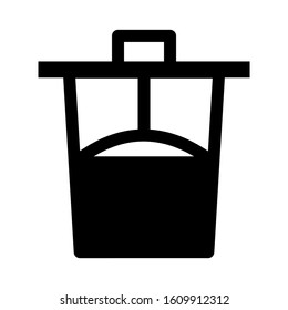trash can icon isolated sign symbol vector illustration - high quality black style vector icons
