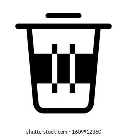 trash can icon isolated sign symbol vector illustration - high quality black style vector icons
