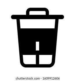 trash can icon isolated sign symbol vector illustration - high quality black style vector icons
