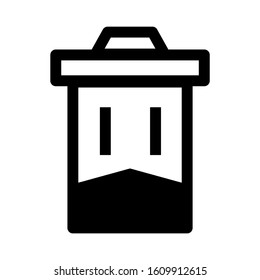 trash can icon isolated sign symbol vector illustration - high quality black style vector icons
