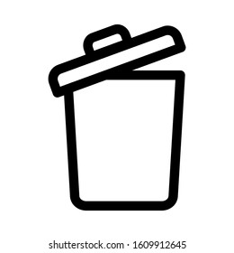 trash can icon isolated sign symbol vector illustration - high quality black style vector icons
