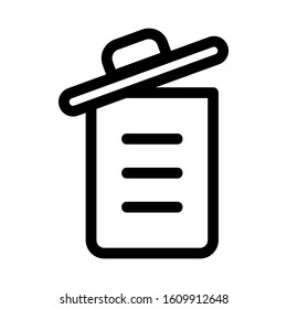trash can icon isolated sign symbol vector illustration - high quality black style vector icons
