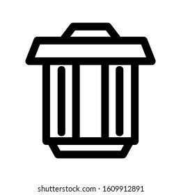 trash can icon isolated sign symbol vector illustration - high quality black style vector icons
