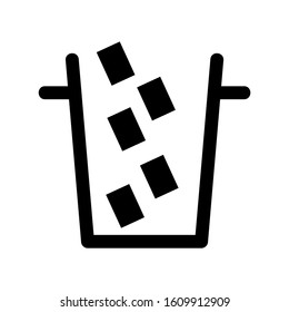 trash can icon isolated sign symbol vector illustration - high quality black style vector icons
