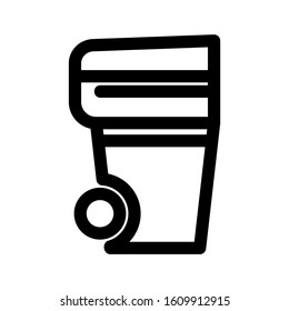 trash can icon isolated sign symbol vector illustration - high quality black style vector icons
