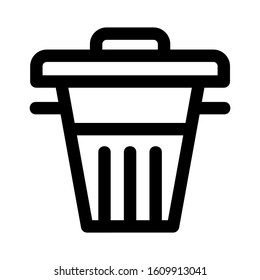trash can icon isolated sign symbol vector illustration - high quality black style vector icons
