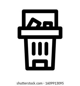 trash can icon isolated sign symbol vector illustration - high quality black style vector icons
