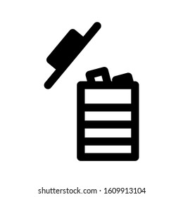 trash can icon isolated sign symbol vector illustration - high quality black style vector icons
