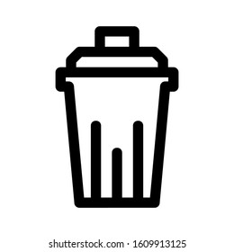trash can icon isolated sign symbol vector illustration - high quality black style vector icons
