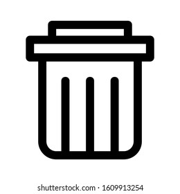 trash can icon isolated sign symbol vector illustration - high quality black style vector icons
