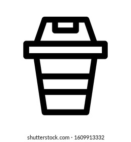 trash can icon isolated sign symbol vector illustration - high quality black style vector icons
