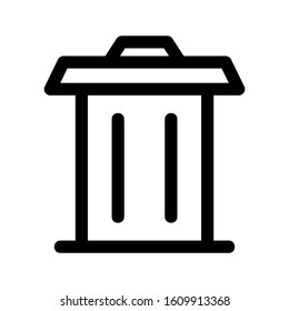 trash can icon isolated sign symbol vector illustration - high quality black style vector icons
