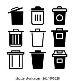 trash can icon isolated sign symbol vector illustration - Collection of high quality black style vector icons
