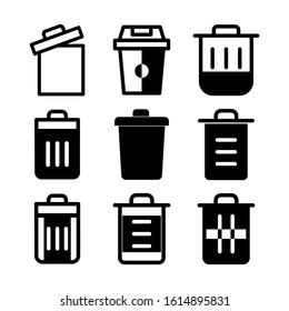 trash can icon isolated sign symbol vector illustration - Collection of high quality black style vector icons
