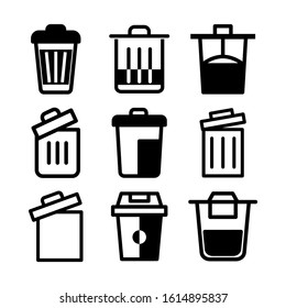trash can icon isolated sign symbol vector illustration - Collection of high quality black style vector icons
