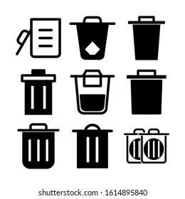 trash can icon isolated sign symbol vector illustration - Collection of high quality black style vector icons
