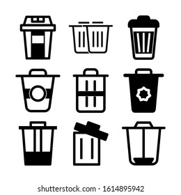 trash can icon isolated sign symbol vector illustration - Collection of high quality black style vector icons
