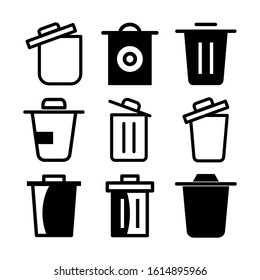 trash can icon isolated sign symbol vector illustration - Collection of high quality black style vector icons
