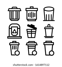 trash can icon isolated sign symbol vector illustration - Collection of high quality black style vector icons
