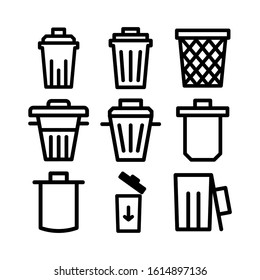 trash can icon isolated sign symbol vector illustration - Collection of high quality black style vector icons
