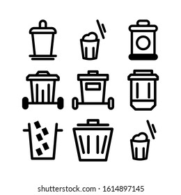 trash can icon isolated sign symbol vector illustration - Collection of high quality black style vector icons
