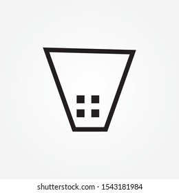 Trash can icon, isolated vector