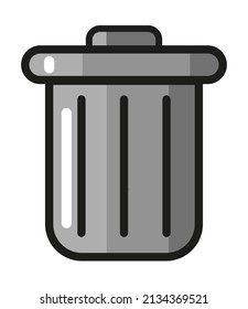 trash can icon isolated vector
