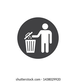 trash can icon lgo vector illustration design template