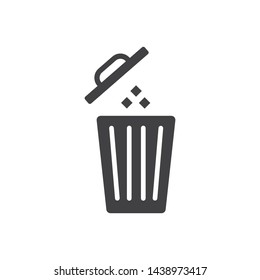 trash can icon lgo vector illustration design template