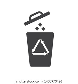trash can icon lgo vector illustration design template