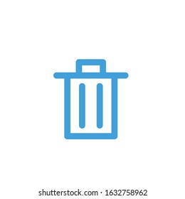 Trash can icon. Line design template