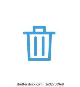 Trash can icon. Line design template